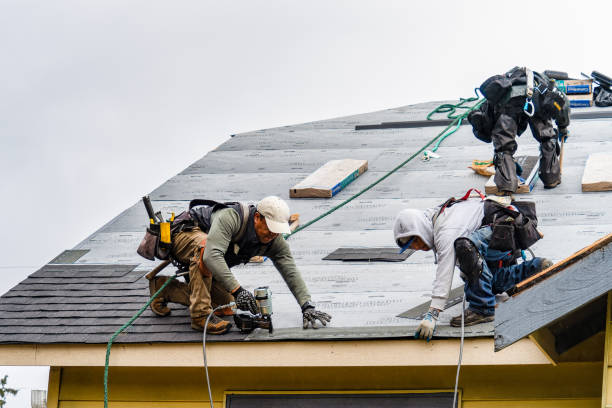 Professional Gutter Installation technician working in Winamac, IN